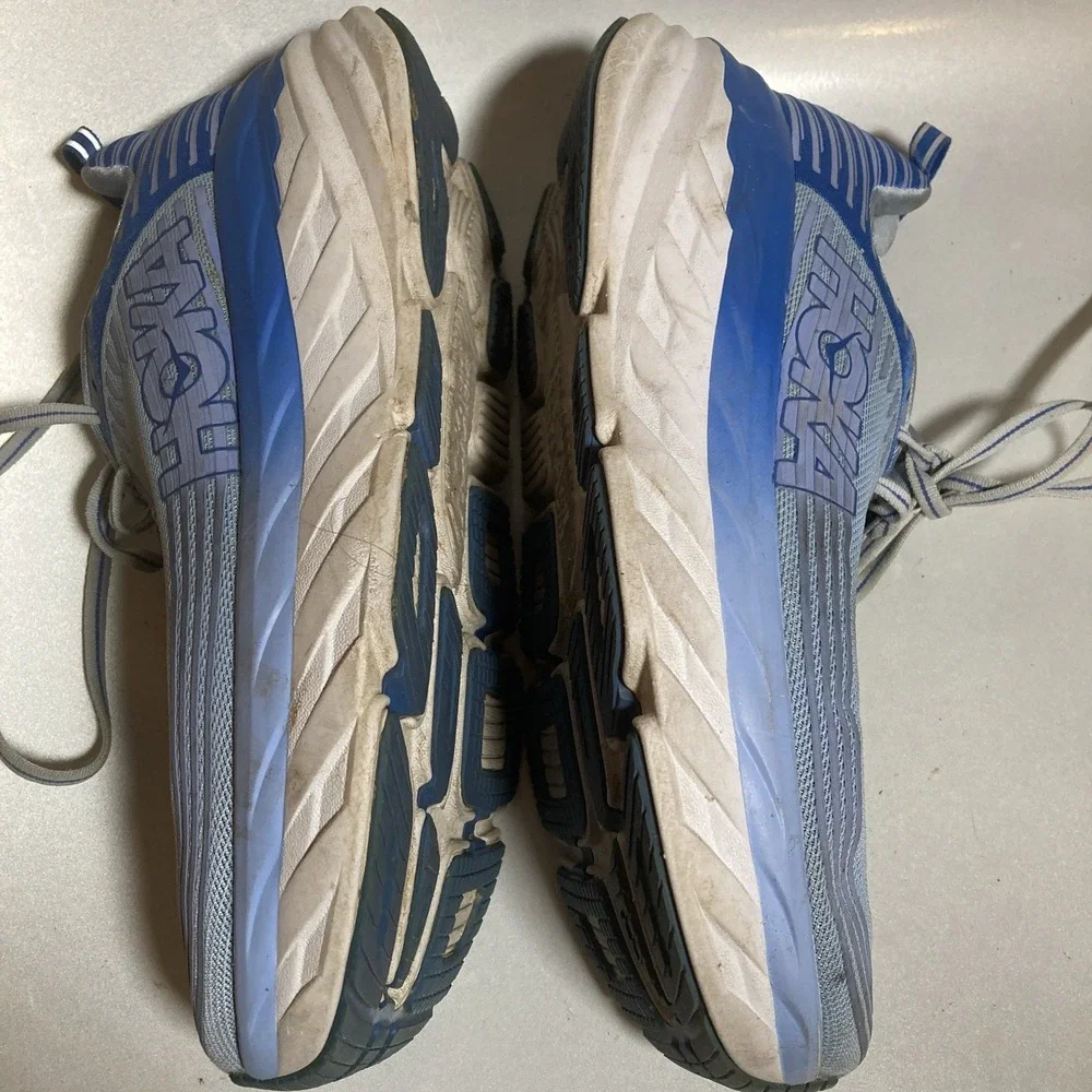 HOKA ONE ONE Bondi 6 Shoes Womens Size 10 Blue Running Mesh Road Sneakers